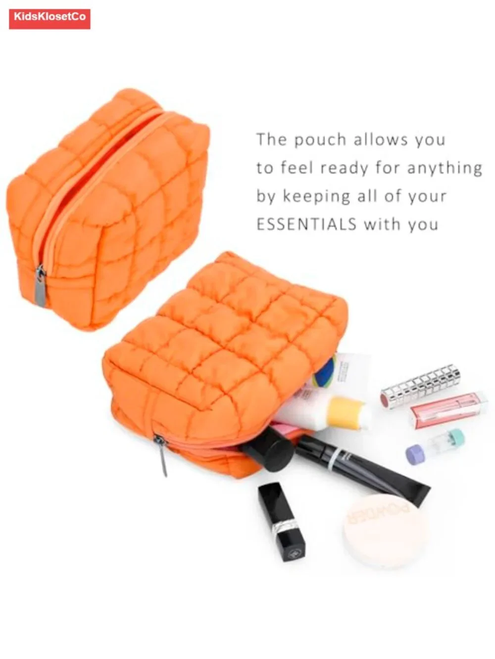 Quilted Cotton Makeup Bag Toiletry Pouch Travel Organizer Zipper Case